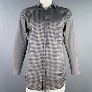 COMME des GARCONS SHIRT Grey Charcoal Mixed Patterns Long Sleeve Shirt